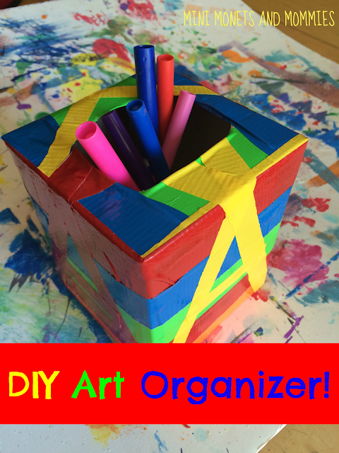 DIY Arts and Crafts Organizer for Kids - Mini Monets and Mommies